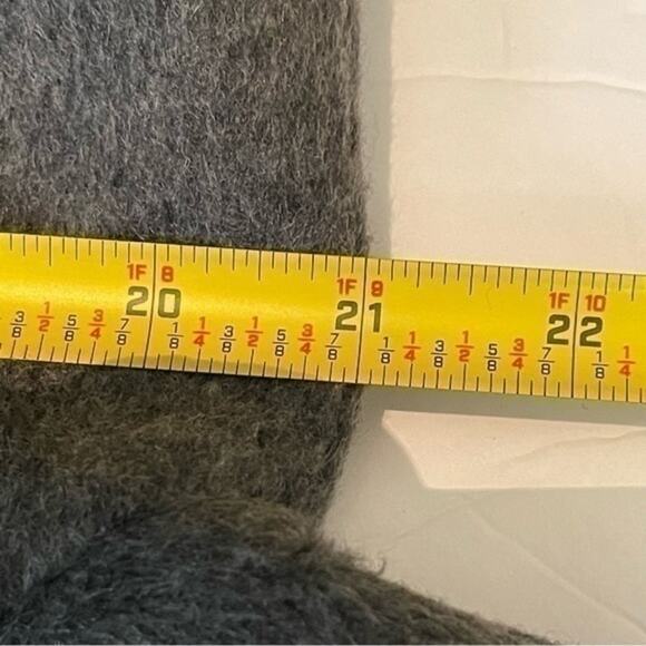 LOFT Wool Blend Hooded Black & Gray Striped Academia Coat NWOT Size SP - Picture 11 of 12